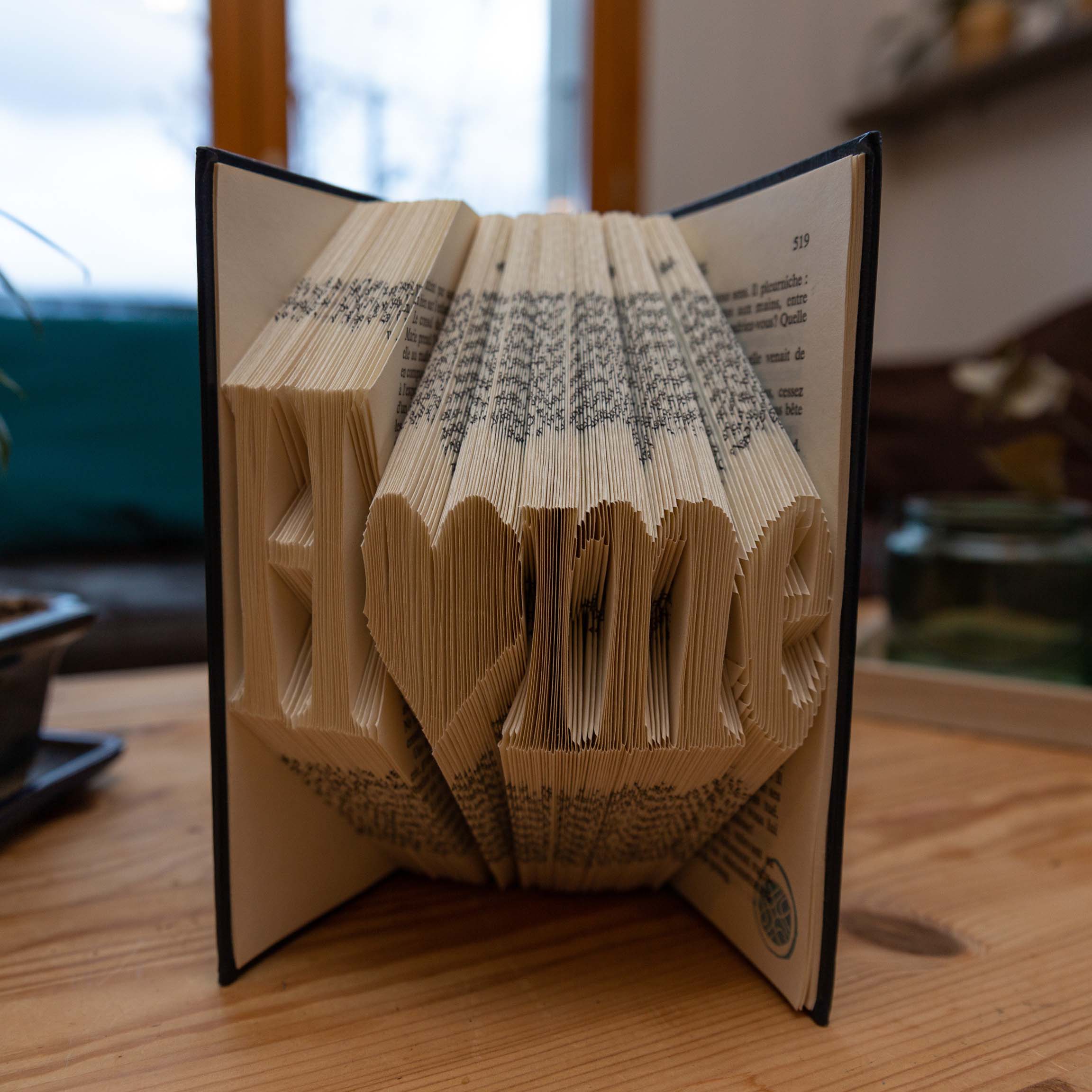 livre plié représentant le mot home